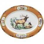 American Wildlife Elk Platter 14 1/4\ 14.25\ Length


